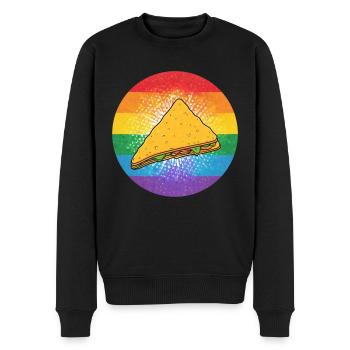 LGBTQ Nacho - Männer Premium Bio Pullover - Schwarz - Vorne - Nico (187cm)