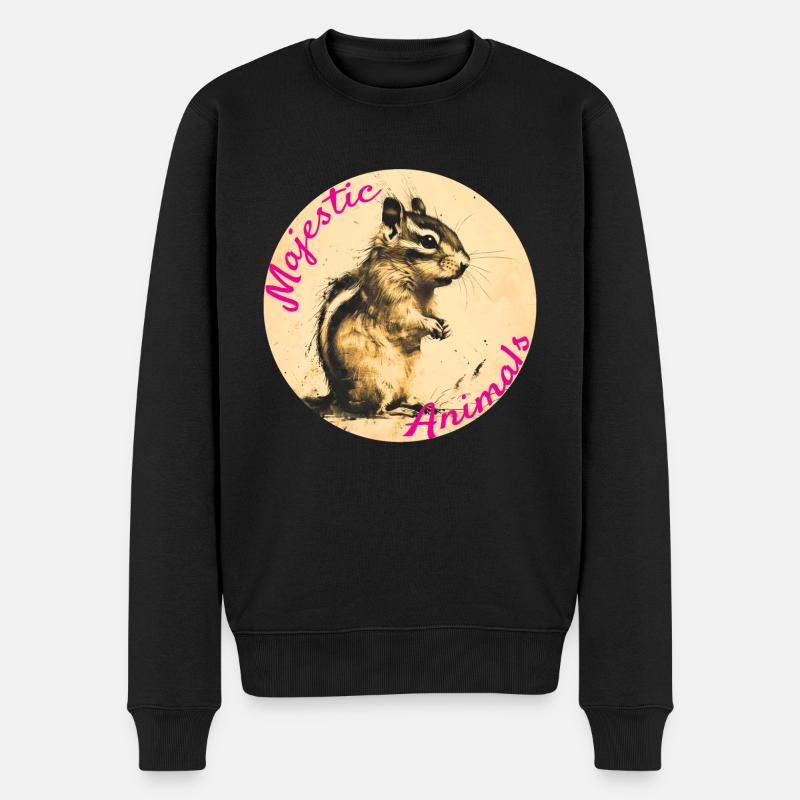 Animaux majestueux : Tamia vif - Pull Premium bio Homme - noir