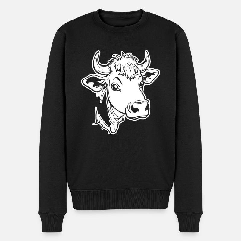 Vache Vaches - Pull Premium bio Homme - noir