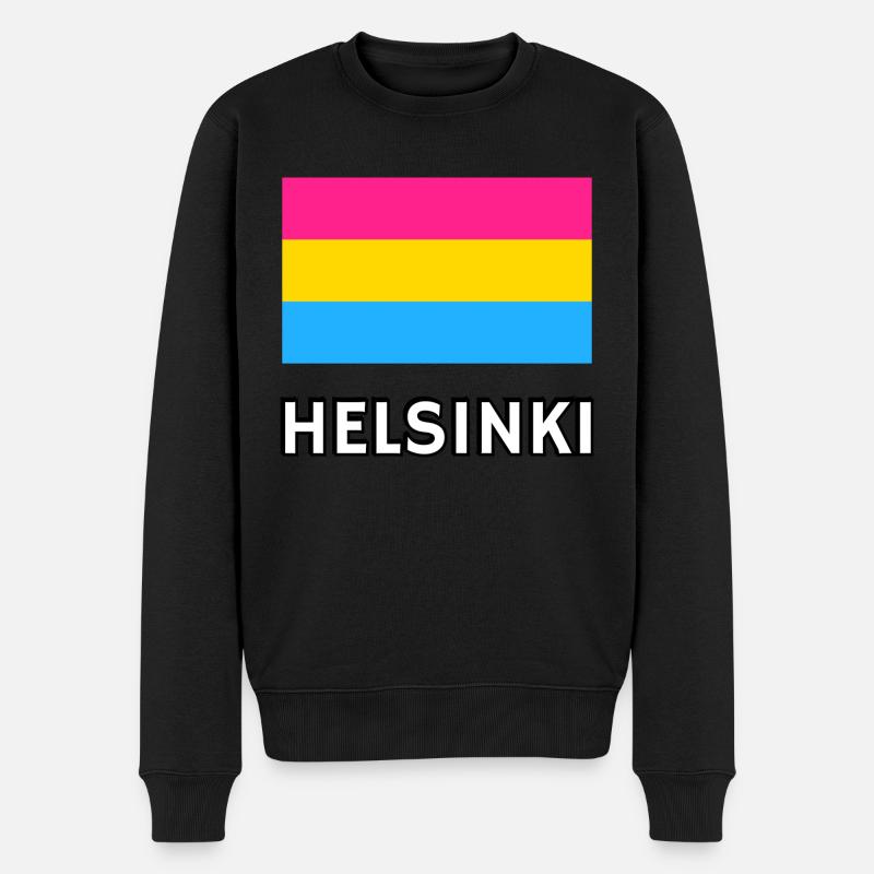 Pan Pride Drapeau Helsinki - Pull Premium bio Homme - noir