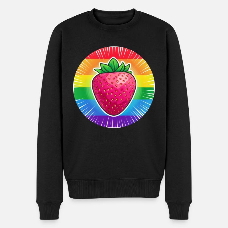 Fraise LGBTQ - Pull Premium bio Homme - noir