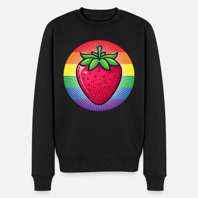 Fraise LGBTQ - Pull Premium bio Homme - noir