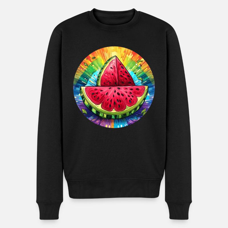 LGBTQ Melone - Männer Premium Bio Pullover - Schwarz