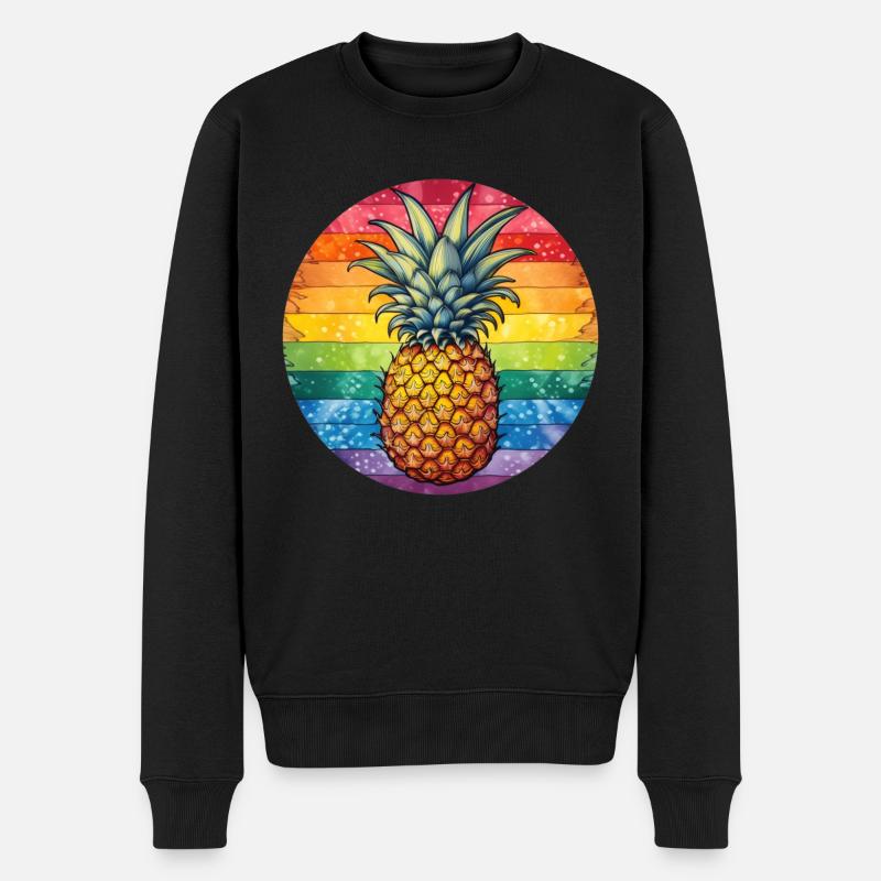 Ananas LGBTQ - Pull Premium bio Homme - noir