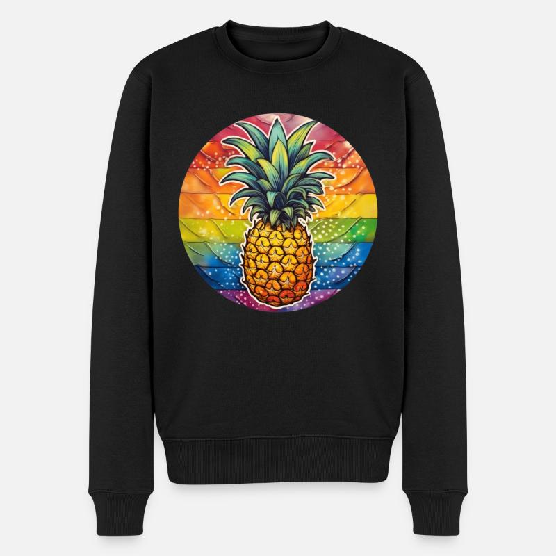 Ananas LGBTQ - Pull Premium bio Homme - noir