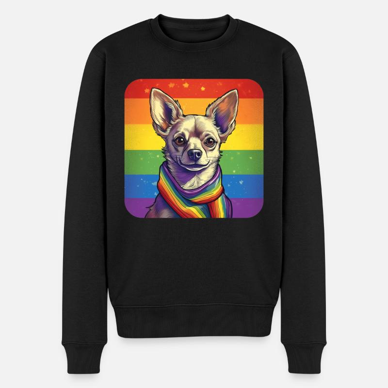 LGBTQ Chihuahua - Pull Premium bio Homme - noir