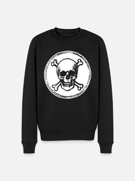 Pirate crâne et os - Pull Premium bio Homme - noir