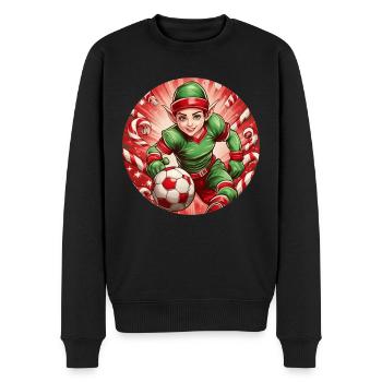 Noël elfe football football - Pull Premium bio Homme - noir - Devant - Nico (187cm)