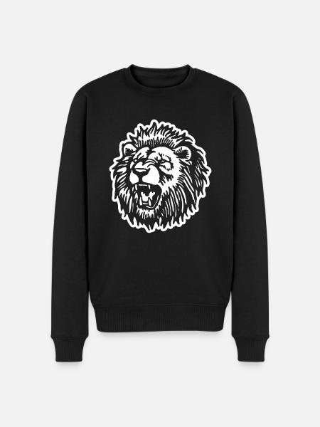 Lion Lion Head - Men's Premium Organic Jumper - black
