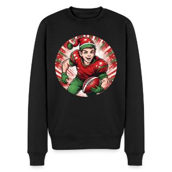 Elfe de Noël Football Américain - Pull Premium bio Homme - noir - Devant - Nico (187cm)