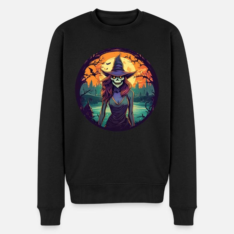 Gruseliges Halloween-partykostüm Hexe - Pull Premium bio Homme - noir