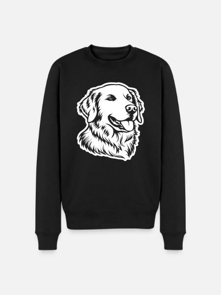 Golden Retriever Dog Dogs - Men's Premium Organic Jumper - black