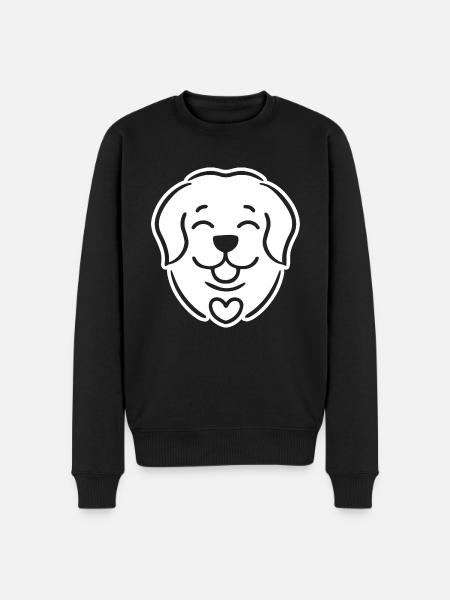 Golden Retriever Dog - Men's Premium Organic Jumper - black