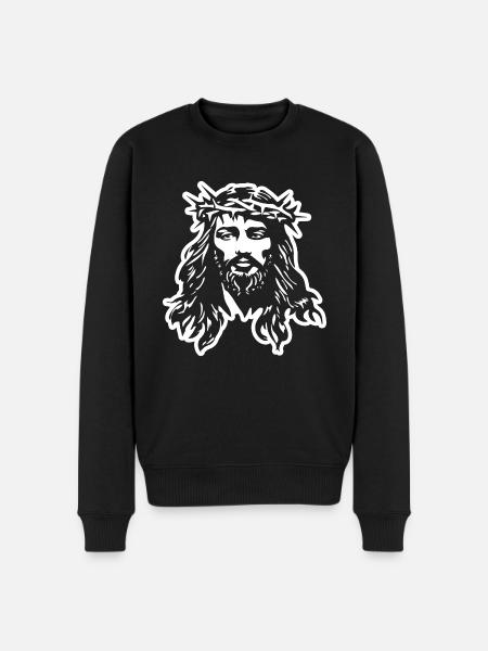 Jesus Christ Catholic Religion Christianity - Men's Premium Organic Jumper - black
