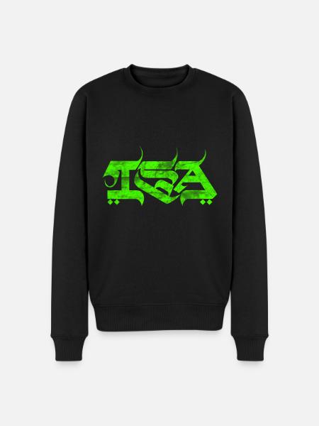 Isa name - Männer Premium Bio Pullover - Schwarz