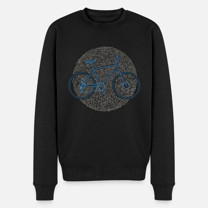 Bicyclette graphique - Pull Premium bio Homme - noir