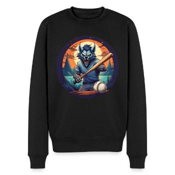 Effrayant Halloween Party Costume Werewolf Baseball - Pull Premium bio Homme - noir - Devant - Nico (187cm)