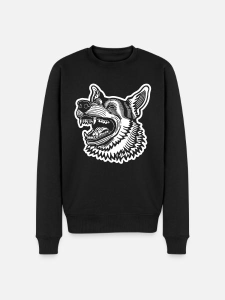 German Shepherd Dog Dog Head - Men's Premium Organic Jumper - black