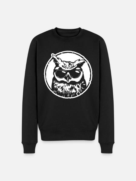 Owl - Men's Premium Organic Jumper - black