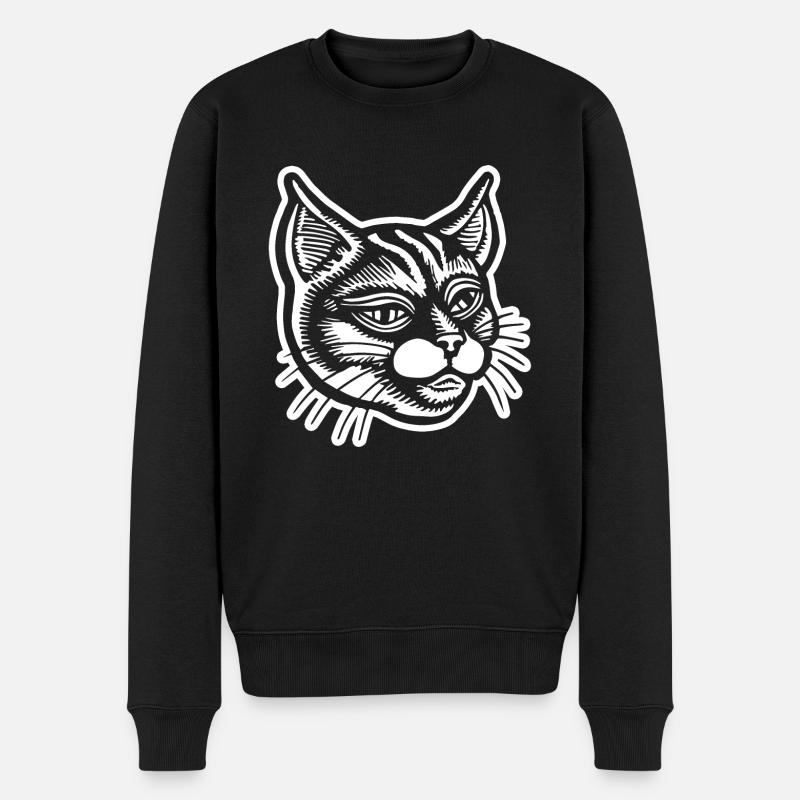 Chat Chats Visage de chat - Pull Premium bio Homme - noir