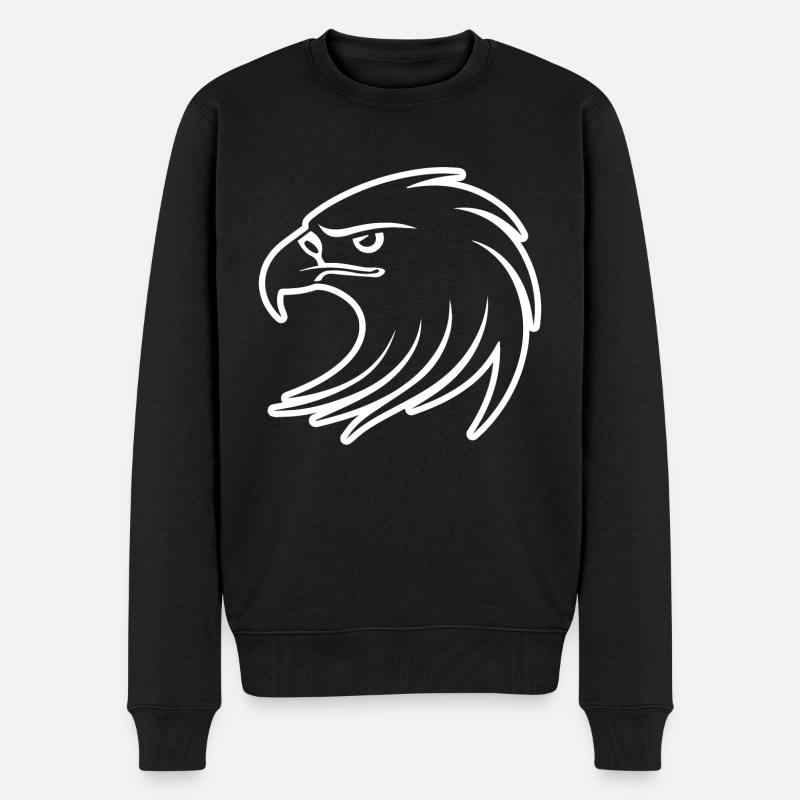 Eagle Eagle Head - Men's Premium Organic Jumper - black