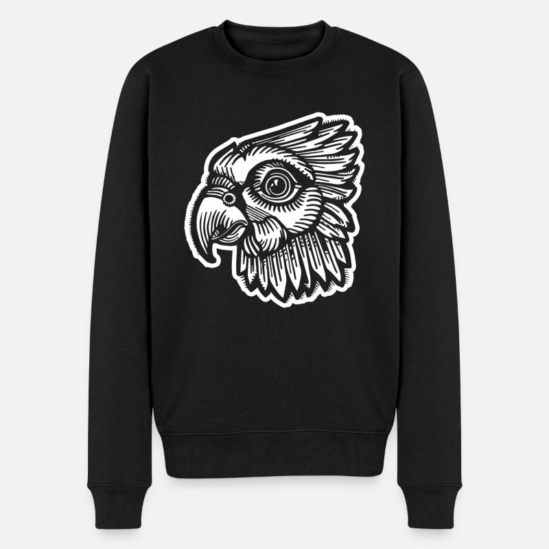 Perroquet oiseau - Pull Premium bio Homme - noir