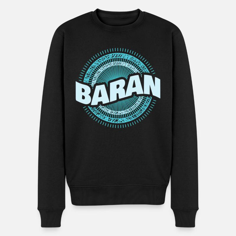 Geschenkidee Baran - Männer Premium Bio Pullover - Schwarz