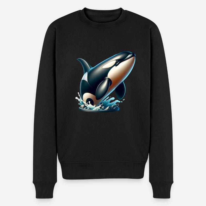 Orque baleine - Pull Premium bio Homme - noir