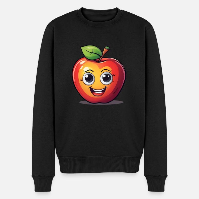 Dessin animé Pomme - Pull Premium bio Homme - noir