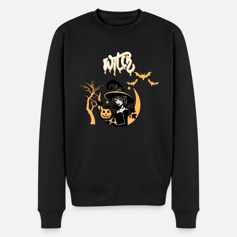 Sorcière d’Halloween - Pull Premium bio Homme - noir