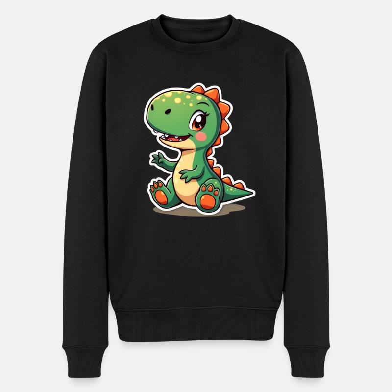 DINOSAURE - Pull Premium bio Homme - noir