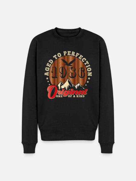 Iconic 1986 Anniversary - Men's Premium Organic Jumper - black