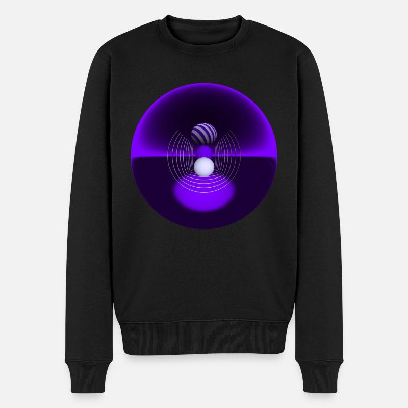 geometrisches Design - Männer Premium Bio Pullover - Schwarz