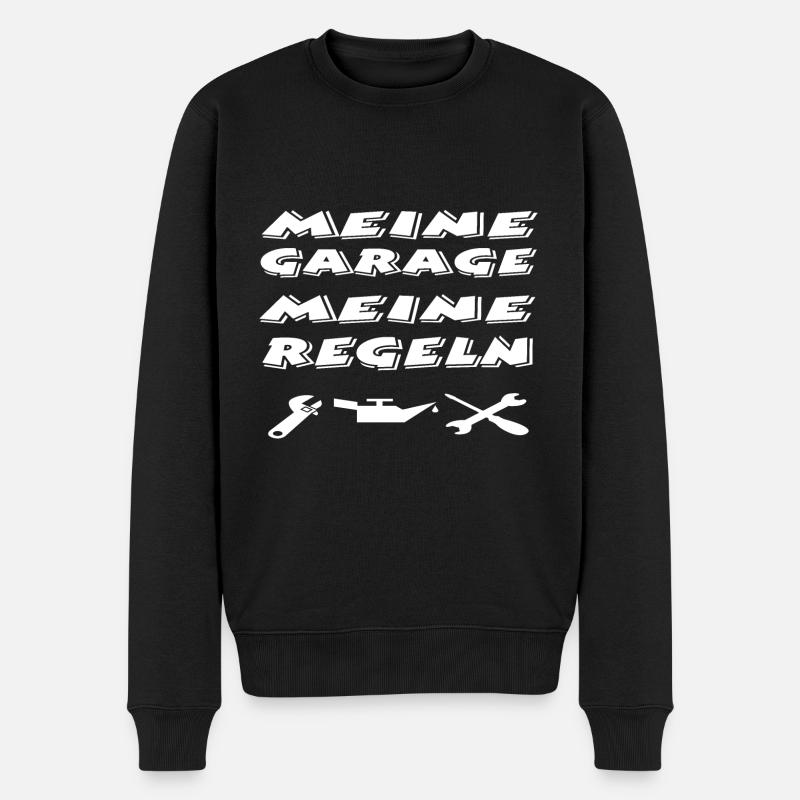 Garage - Männer Premium Bio Pullover - Schwarz
