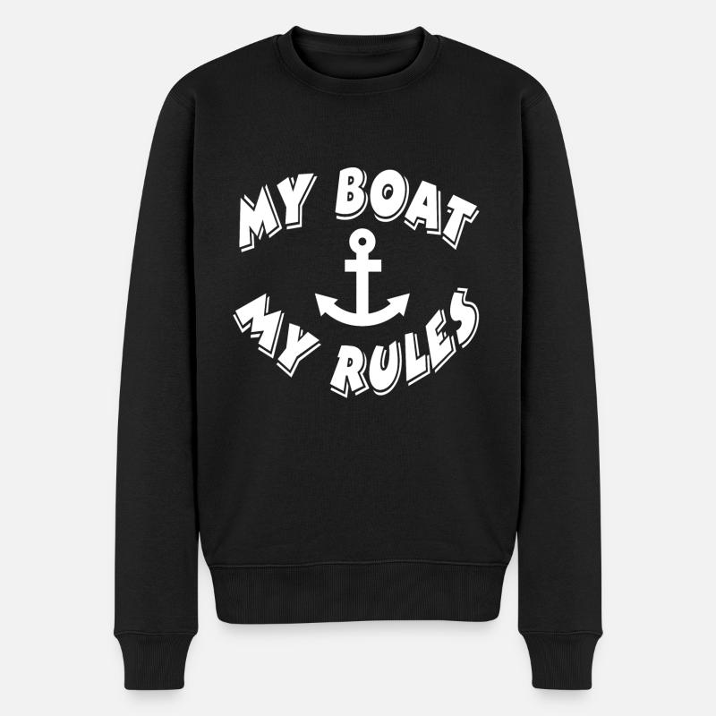 Boot - Männer Premium Bio Pullover - Schwarz