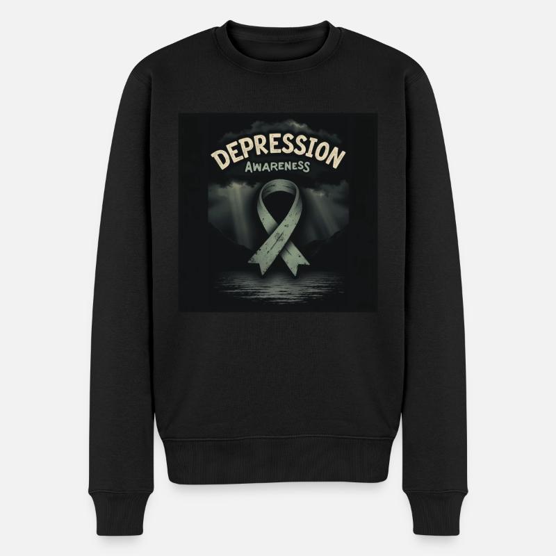 Sensibilisation à la dépression - Pull Premium bio Homme - noir