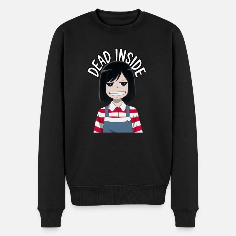 Dead inside Little Girl - Männer Premium Bio Pullover - Schwarz