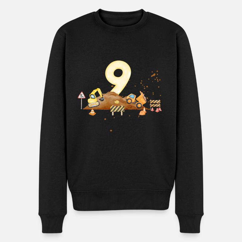 9th Anniversary Construction Site - Men's Premium Organic Jumper - black