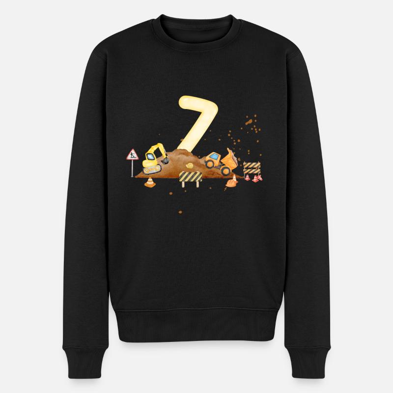 7-jähriges Jubiläum Baustelle - Männer Premium Bio Pullover - Schwarz