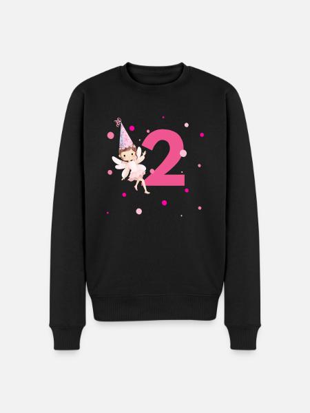 2nd Birthday Pink Fairy - Men's Premium Organic Jumper - black