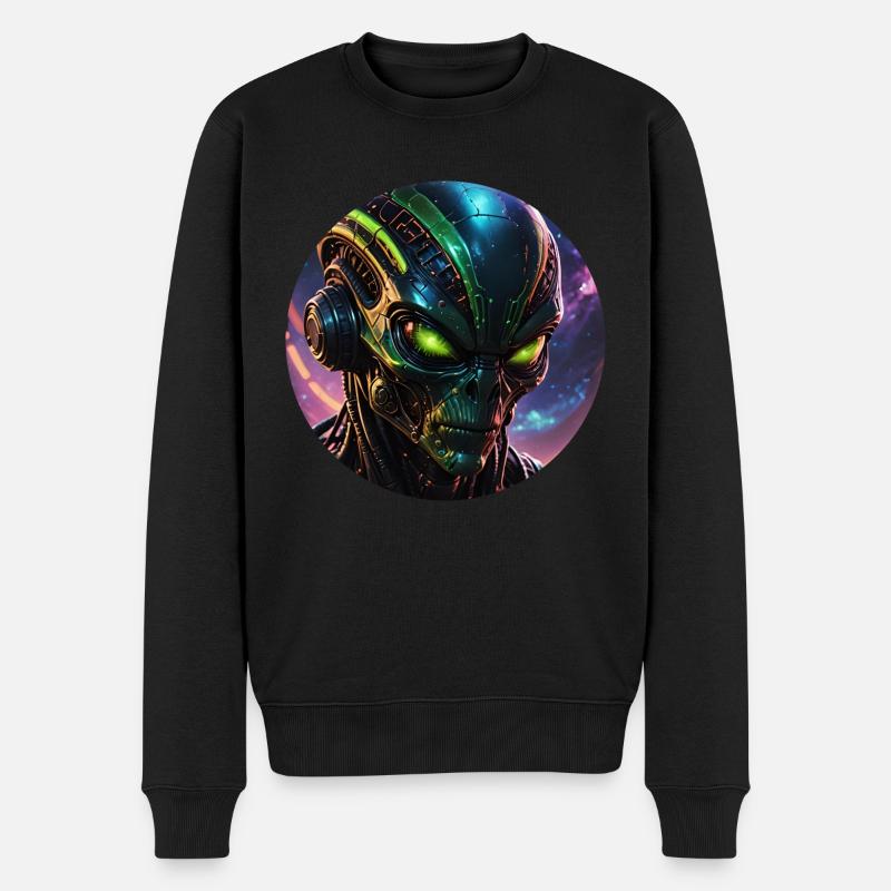 Alien 1 - Männer Premium Bio Pullover - Schwarz