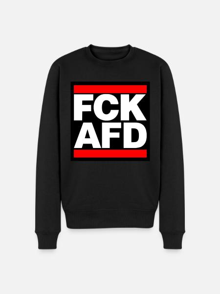 FCK AFD red capitals - Männer Premium Bio Pullover - Schwarz