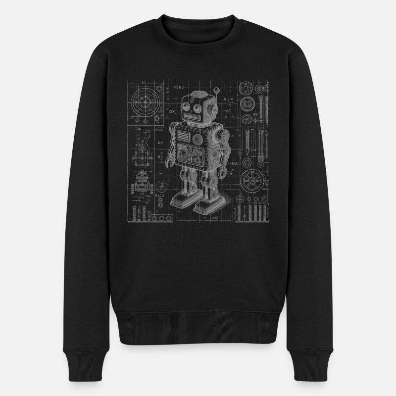 Robot - Pull Premium bio Homme - noir