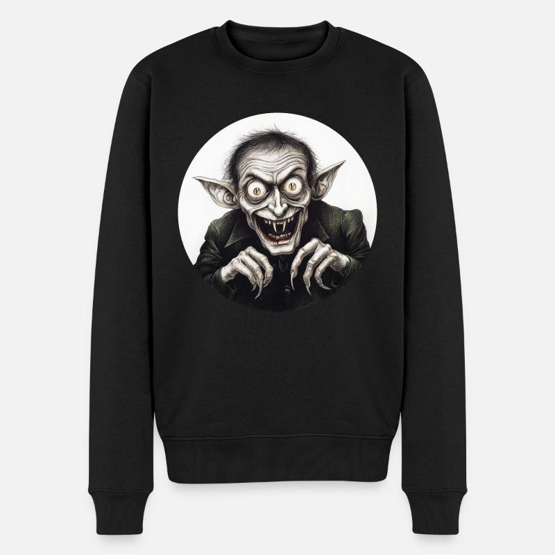 Vampir - Männer Premium Bio Pullover - Schwarz