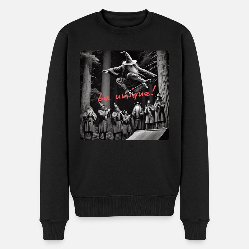 Crazy Wizard Skateboard - Pull Premium bio Homme - noir