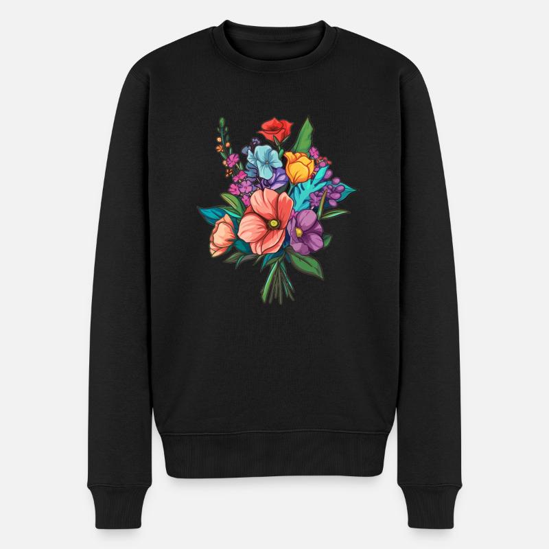 Bouquet Fleurs Fleurs - Pull Premium bio Homme - noir