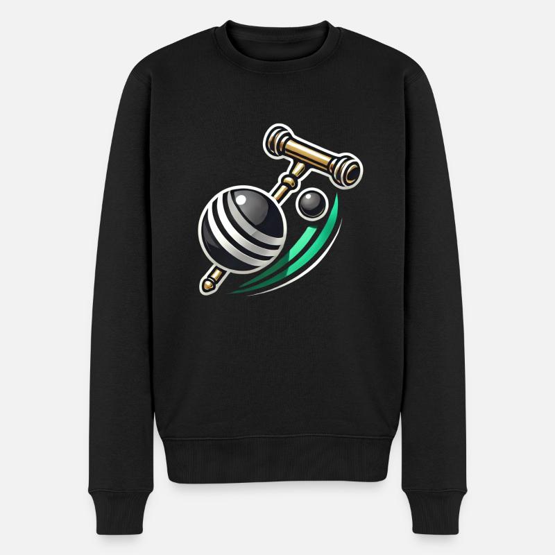 Logo du croquet - Pull Premium bio Homme - noir