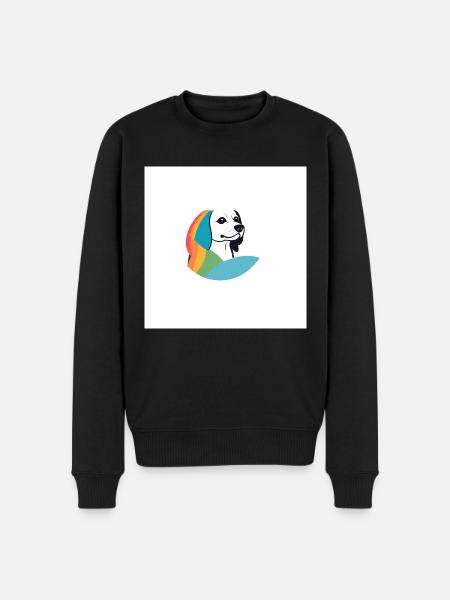 Bunter Hund - Männer Premium Bio Pullover - Schwarz