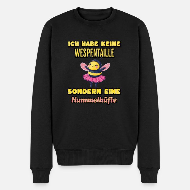 Lustiges Hummel Geschenkidee mit witzigem Spruch - Männer Premium Bio Pullover - Schwarz