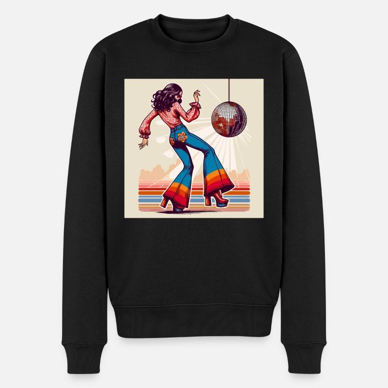 Discothèque rétro - Pull Premium bio Homme - noir